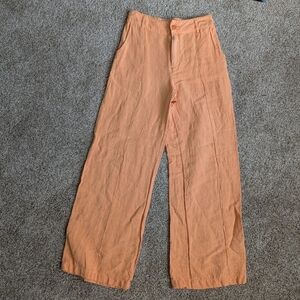 Young Fabulous And Broke Orange Linen Pants